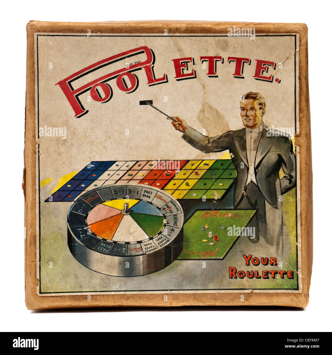 1930's vintage "Poolette" roulette board game Stock Photo Alamy
