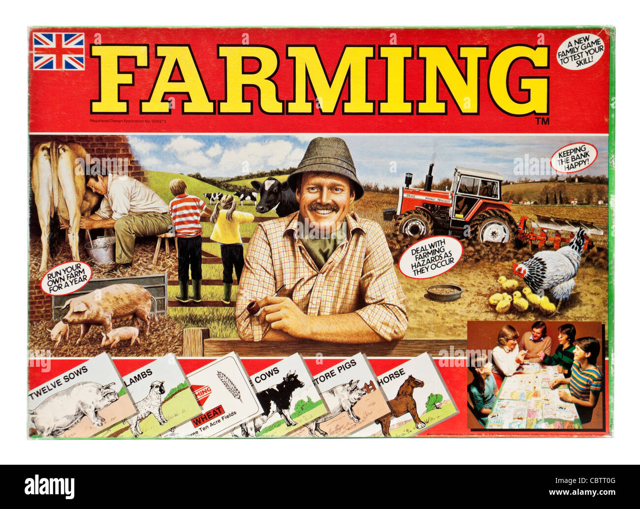 1982 vintage "Farming" runyourownfarmforayear board game by E. Fletcher & Partners Stock