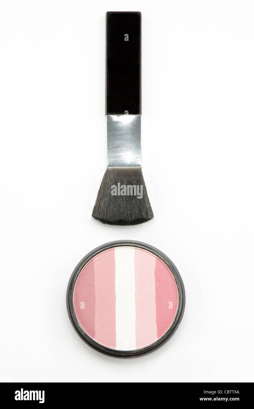 Container of different shades of blush powder makeup Stock Photo Alamy