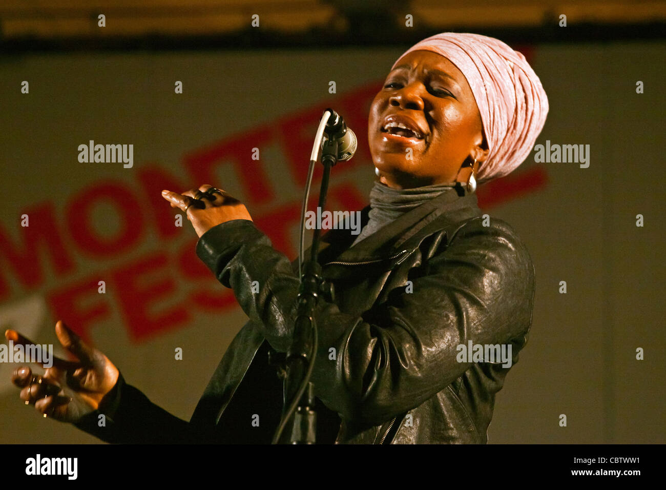 INDIA ARIE performs on the Jimmy Lyons Stage - 54TH MONTEREY JAZZ FESTIVAL 2011 Stock Photo