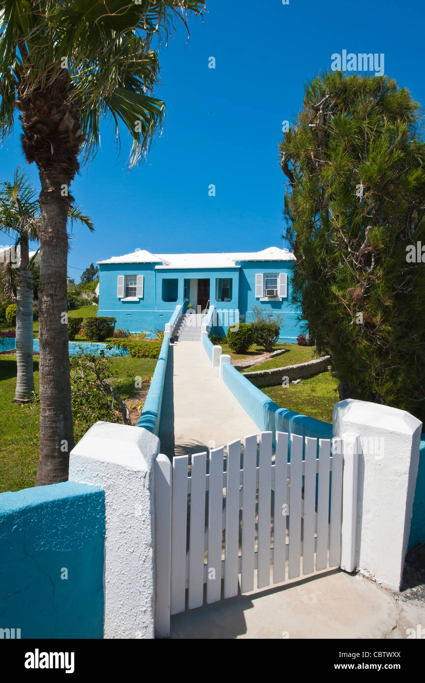 Bermuda. House in St. George, Bermuda. Stock Photo