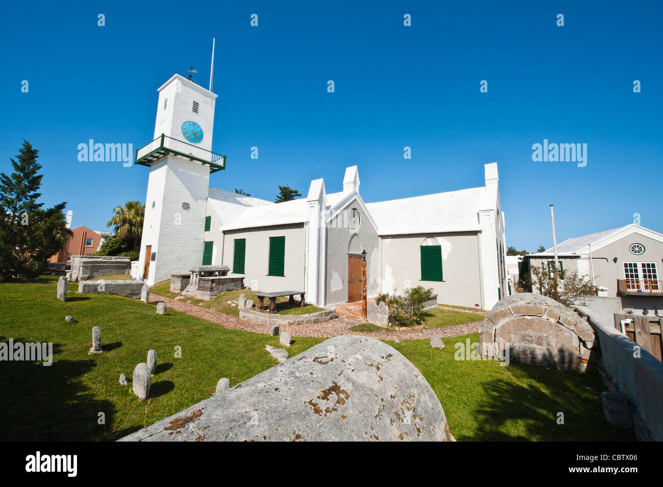 St. George, Bermuda. St. Peter's Church in St. George, Bermuda. Stock Photo
