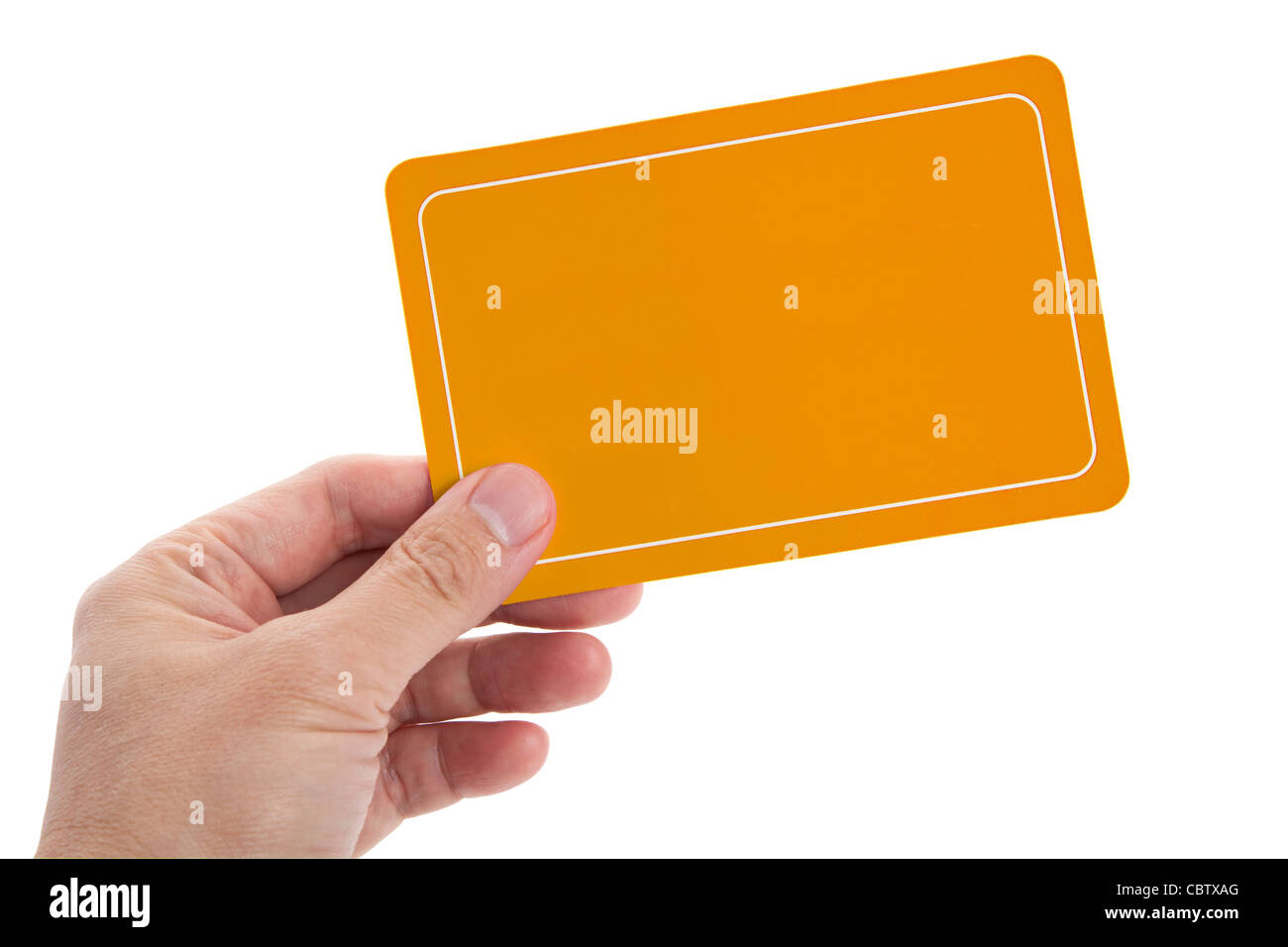 Yellow Blank Card for message Stock Photo