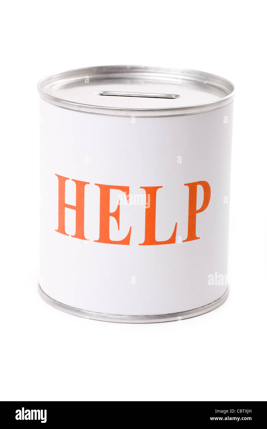 Help Box, concept of Donation or financial support Stock Photo - Alamy