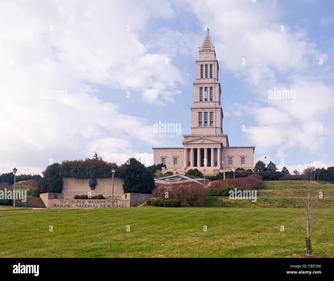 Washington Masonic Temple and memorial tower in Alexandria, Virginia