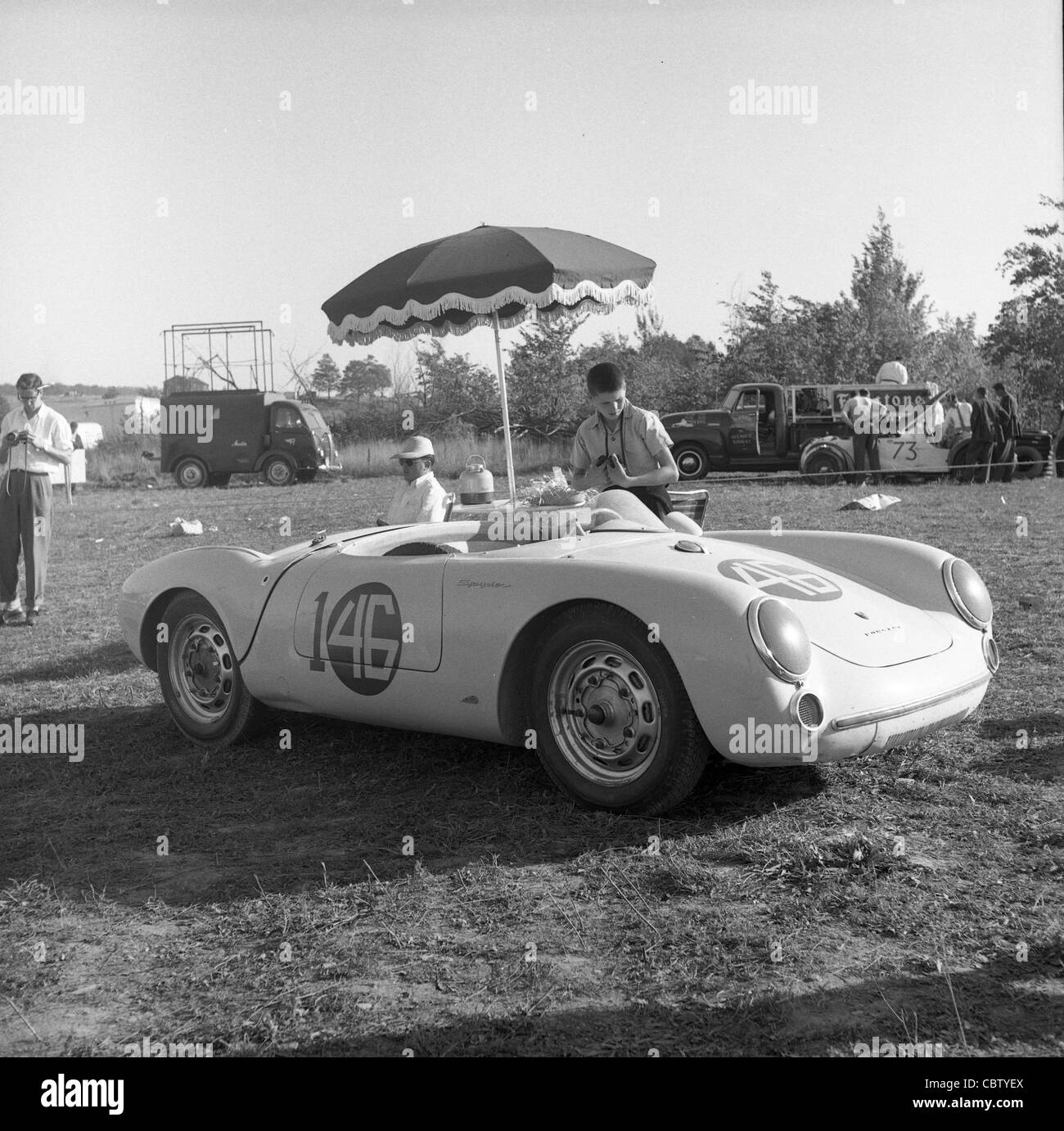 Sports Car Club of America races from the early 1960s or late 1950s. rsk porsche Stock Photo