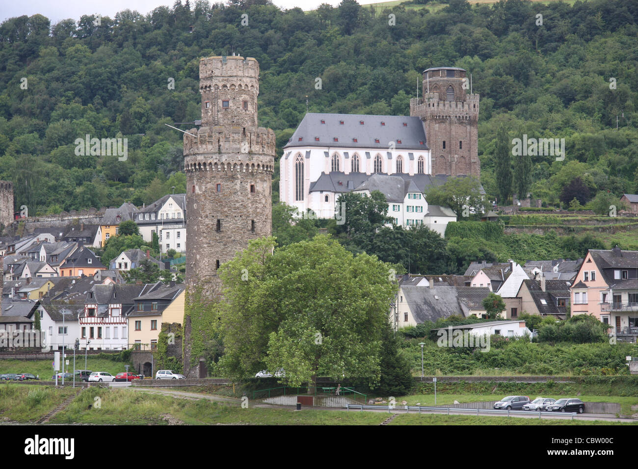 Defense Towers Of The Medieval Town Of Oberwesel In Rhine Valley, Germany  Stock Photo, Picture and Royalty Free Image. Image 85474711.