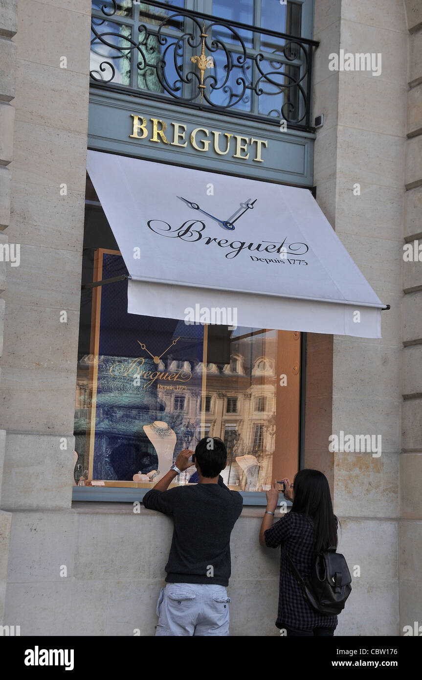 Breguet boutique Vendome square Paris France Stock Photo