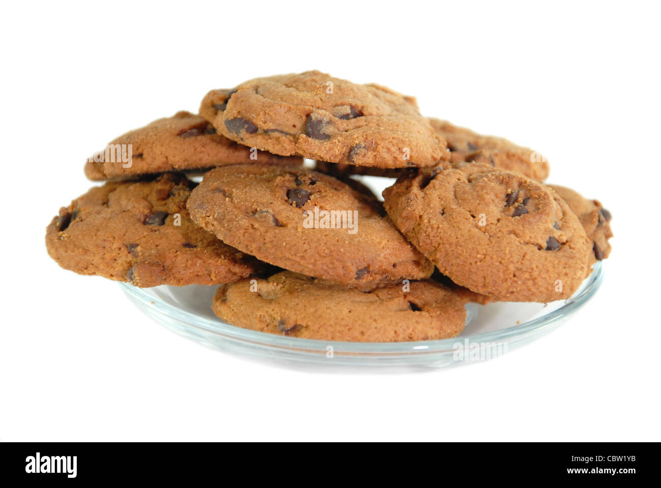 biscuits flavored with a delicious hearty homemade chocolate chunks Stock Photo
