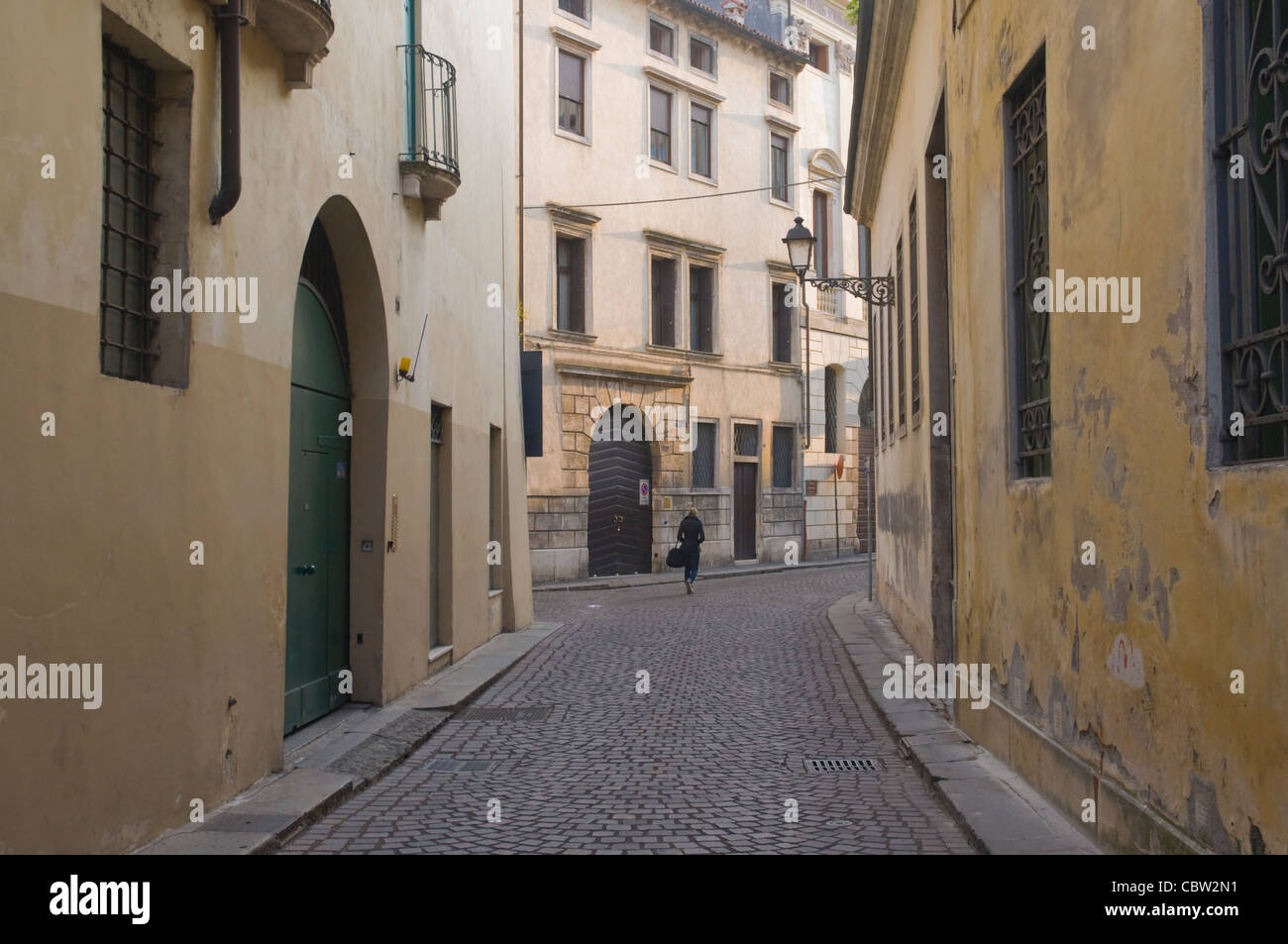 Streets of historical old town Vicenza the Veneto region northern Italy Europe Stock Photo