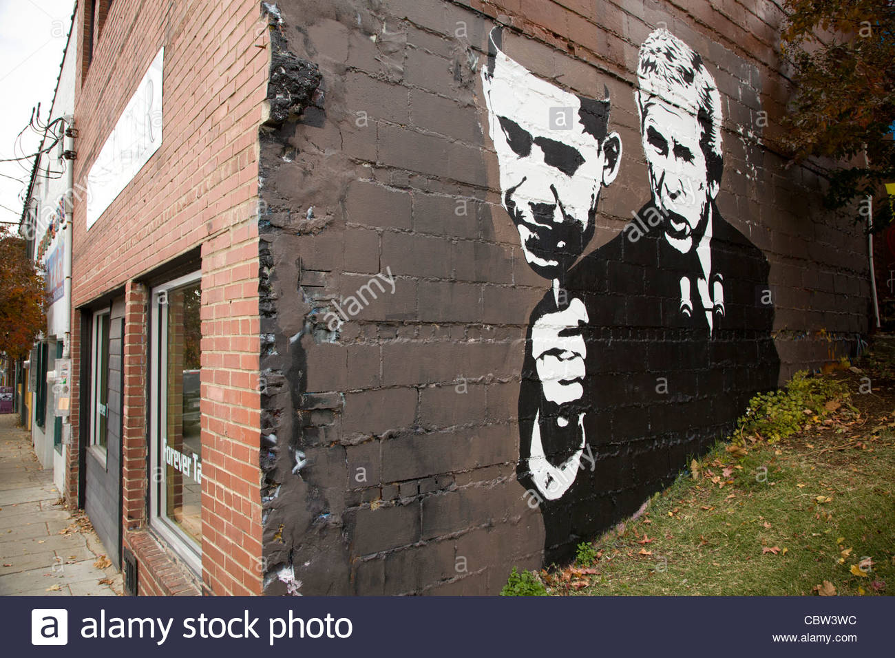 North Carolina Downtown Graffiti Stock Photos & North Carolina Downtown