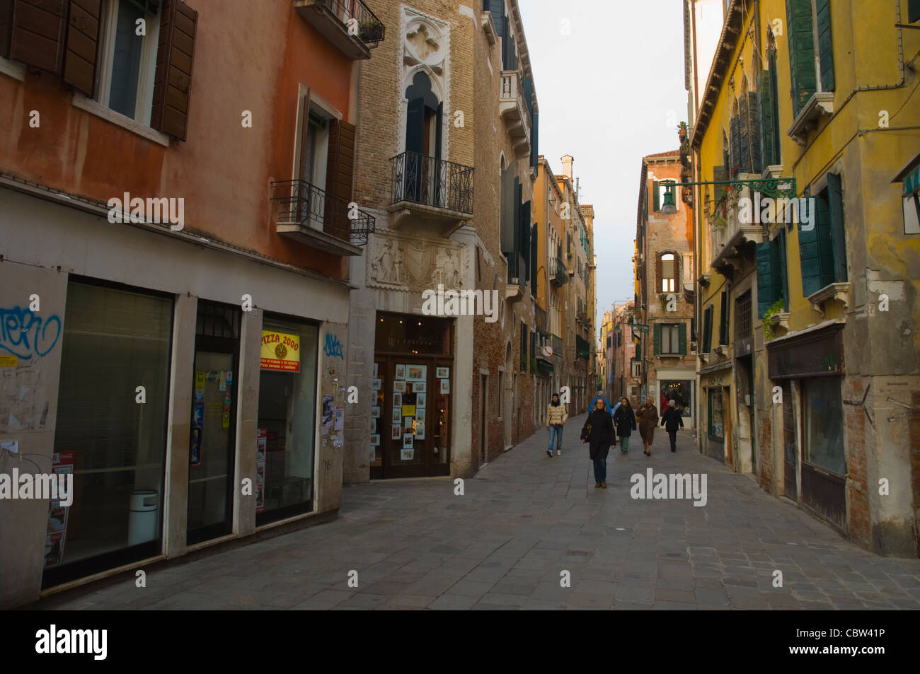 Rio Tera Secondo street San Polo sestiere district Venice the Veneto region northern Italy Europe Stock Photo