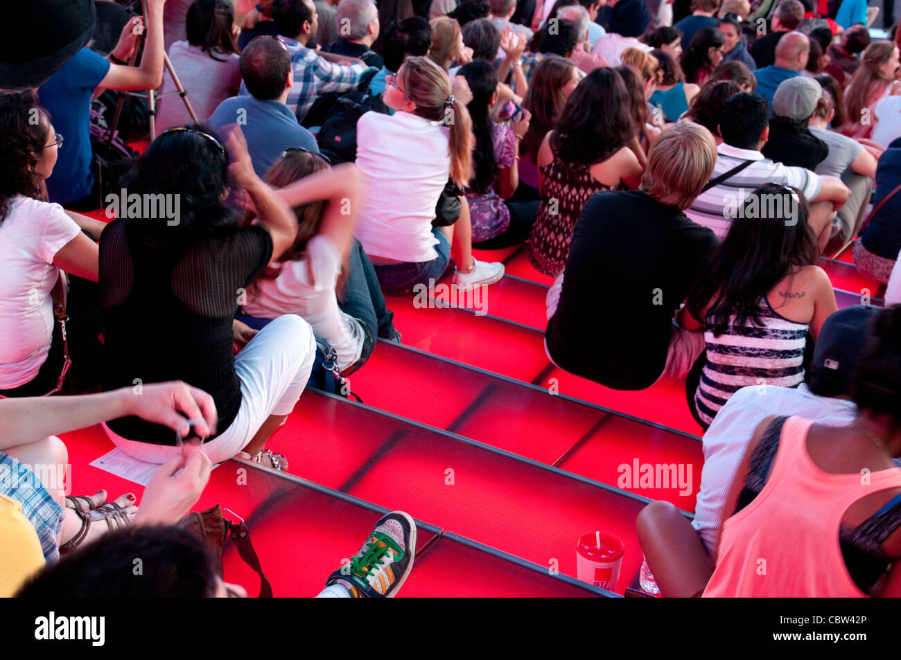 Red Steps Night Times Square High Resolution Stock Photography and ...