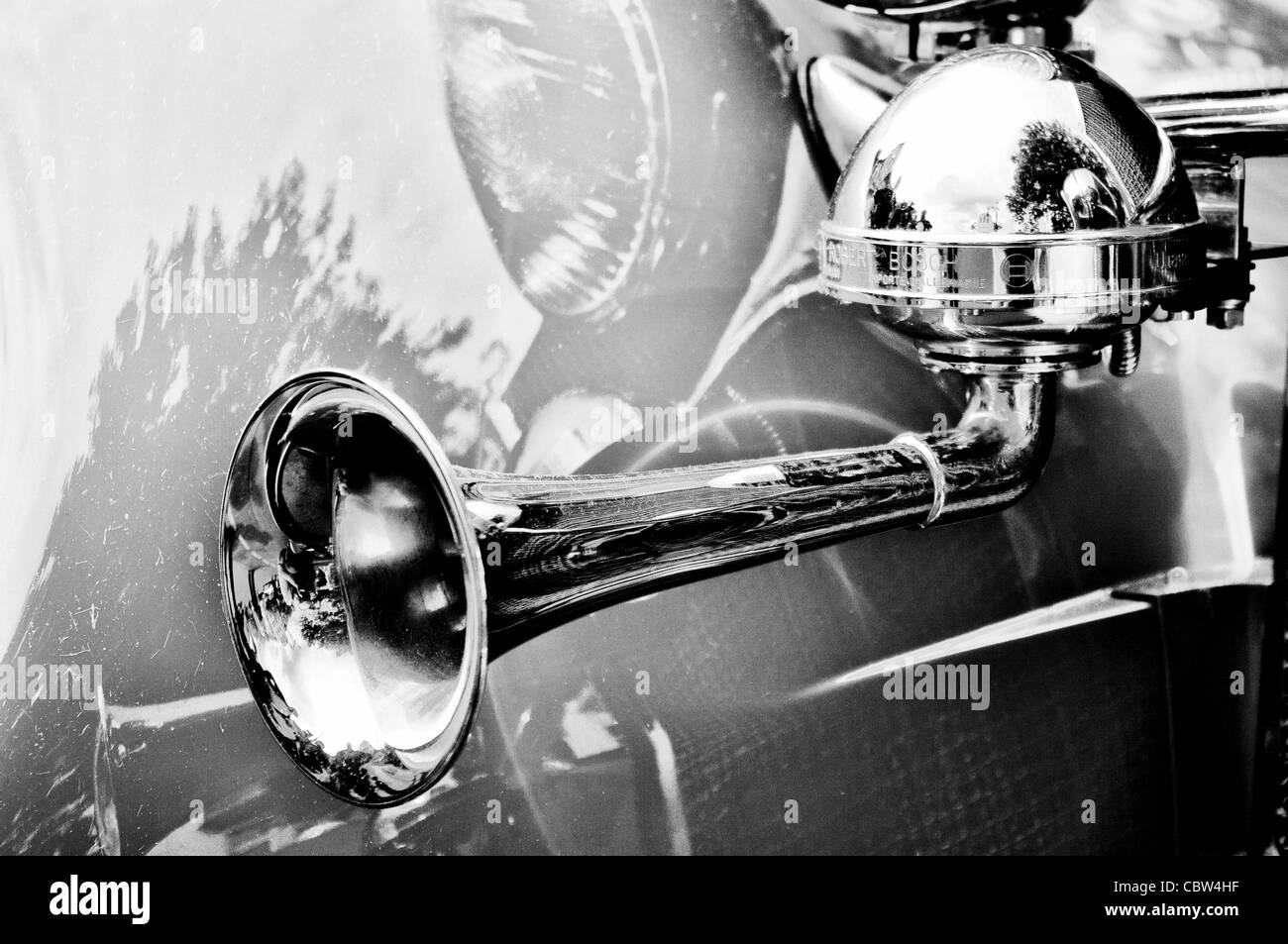 Old car horn Black and White Stock Photos & Images Alamy