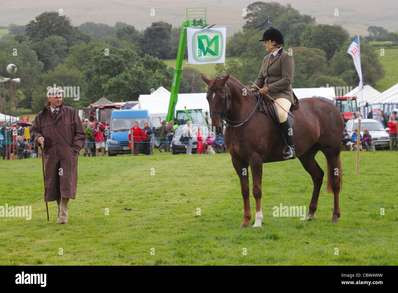 Judge judging Horse and rider on the show ground at Hesket Newmarket