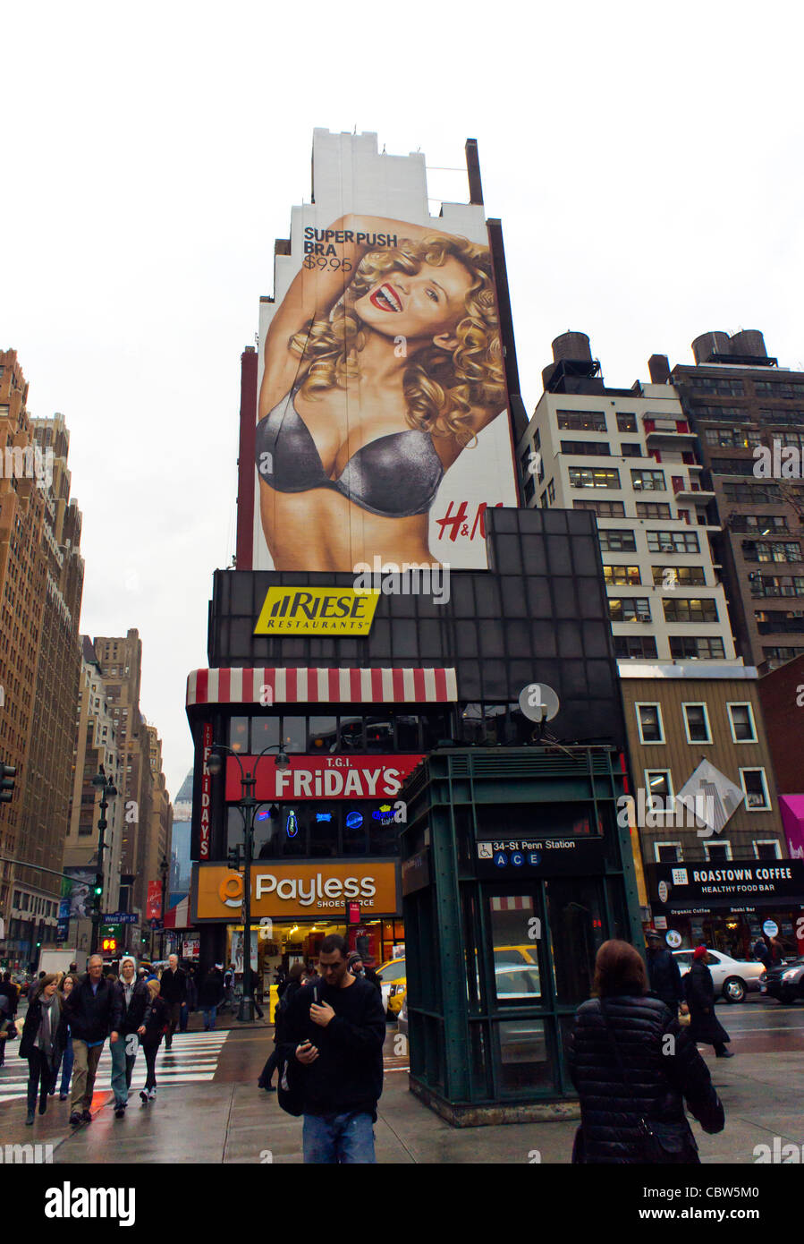 A billboard for H&M's sexy push-up bra in the Herald Square shopping  district in New York Stock Photo - Alamy