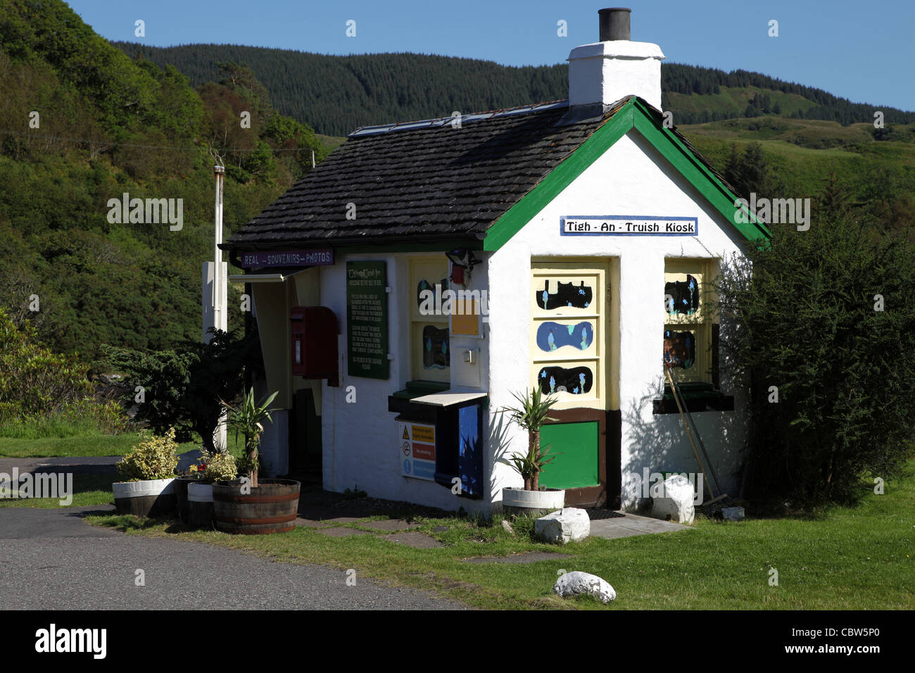 Small shop in Easdale - Seil Island - Argyll and Bute - Scotland - UK Stock Photo