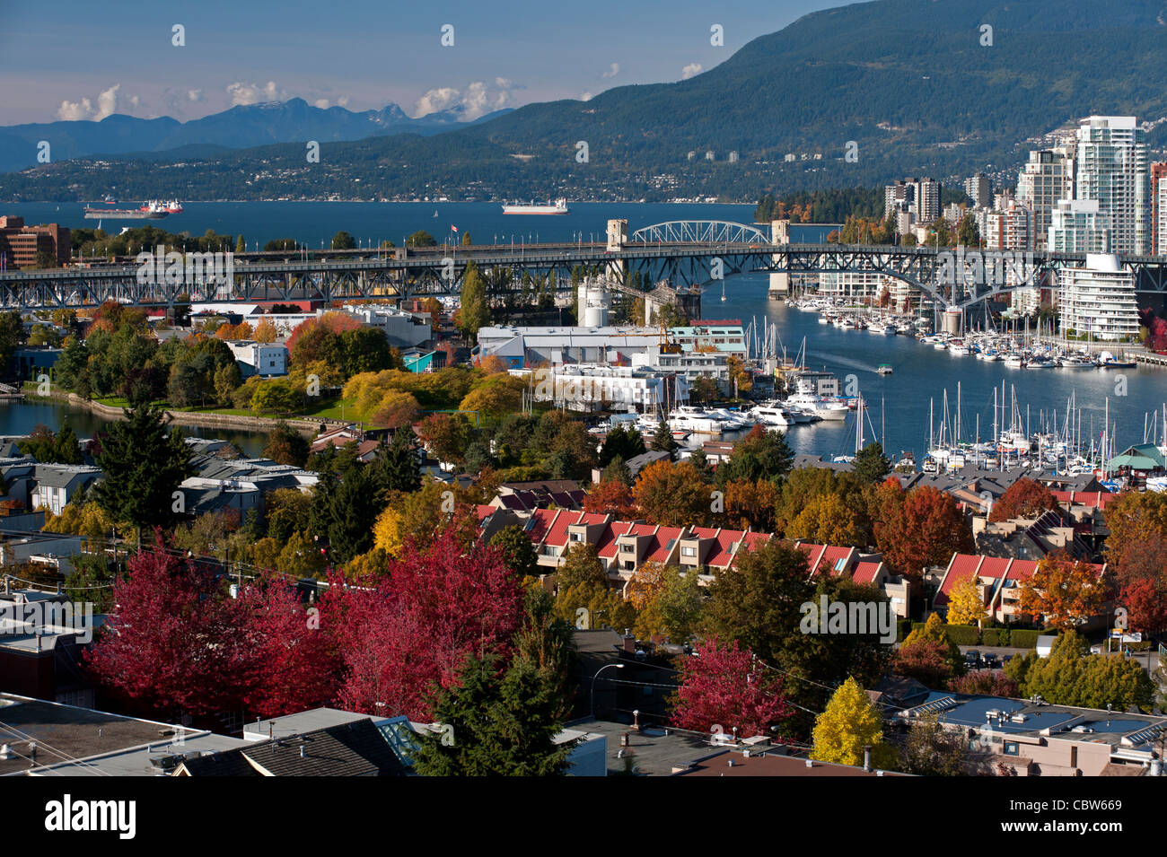 Vancouver downtown and False Creek Stock Photo - Alamy