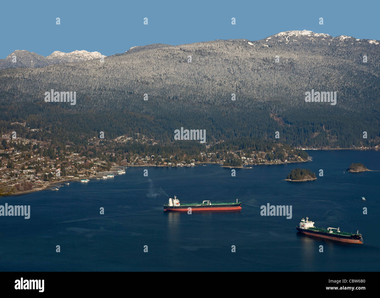 Deep Cove and Indian Arm in North Vancouver Stock Photo