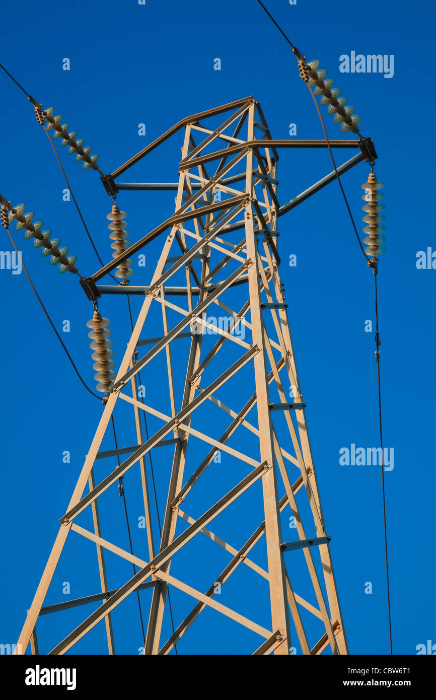 Metallic structure of transmission of electric current Stock Photo Alamy