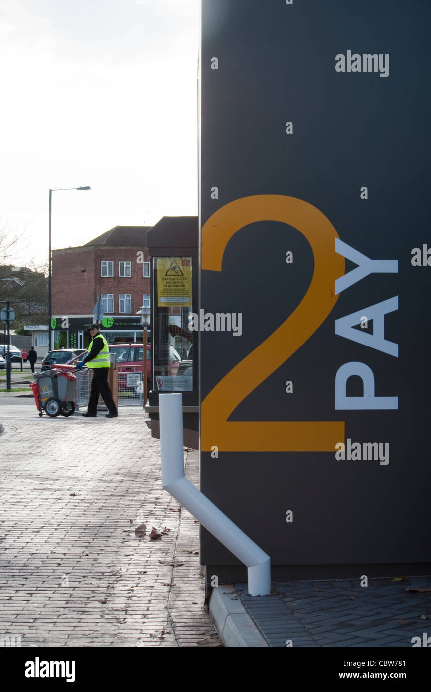 McDonalds drive through restaurant in the suburbs of Harrow Stock Photo