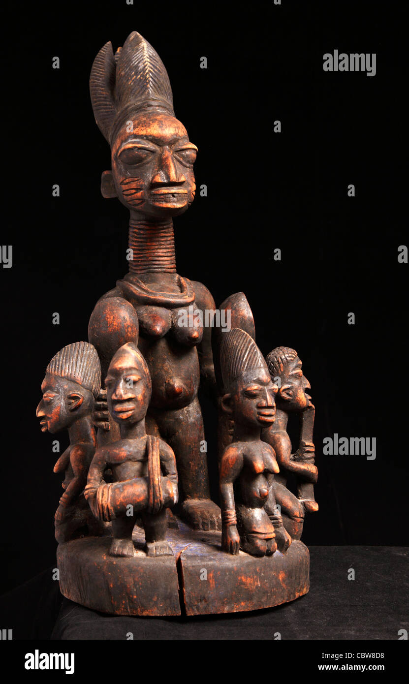 Yoruba, tribal art sculpture, Nigeria, Africa Stock Photo - Alamy