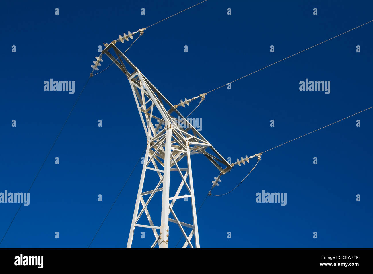 Metallic structure of transmission of electric current Stock Photo