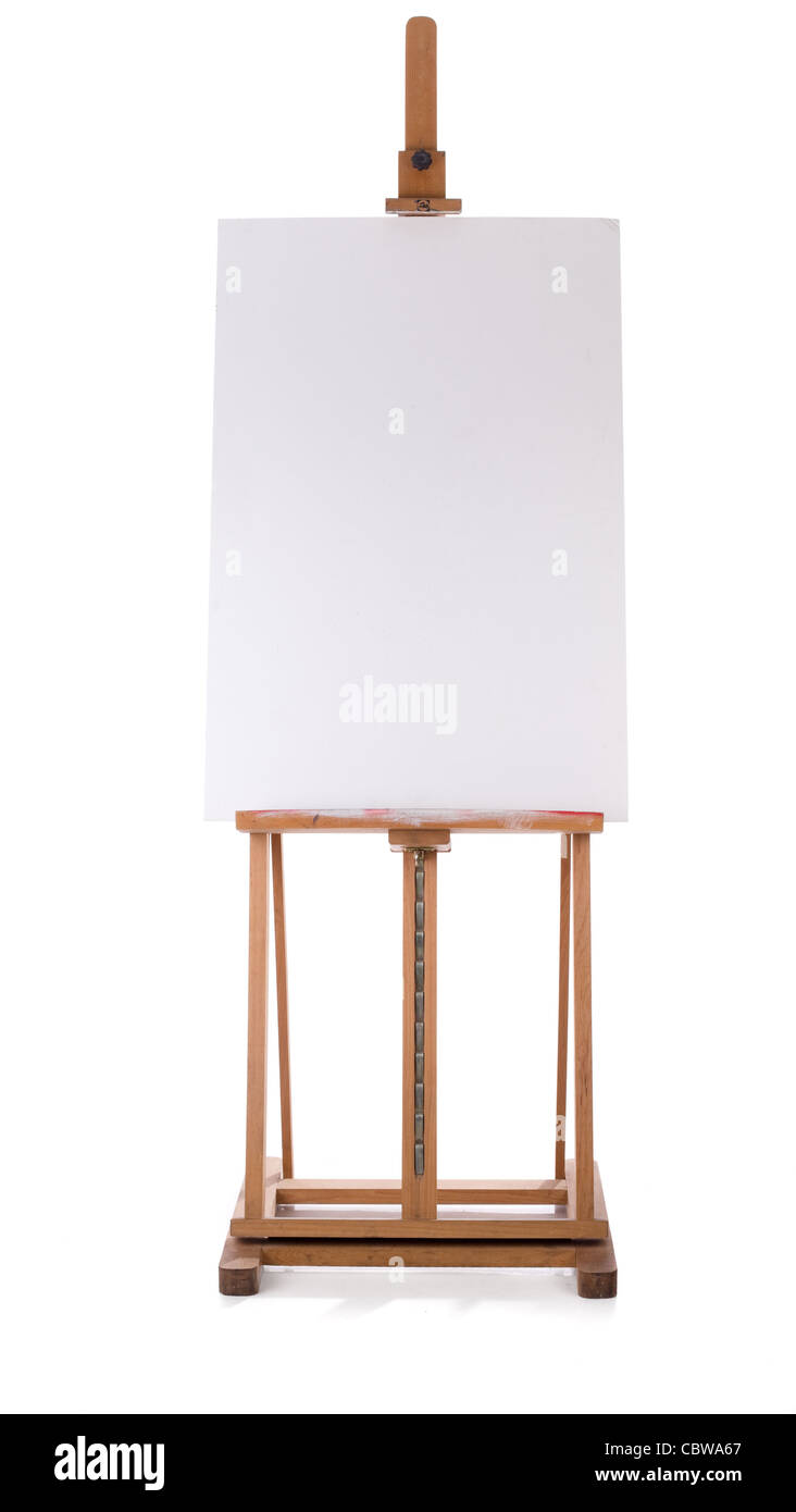 Blank white canvas artist easel hi-res stock photography and images - Alamy