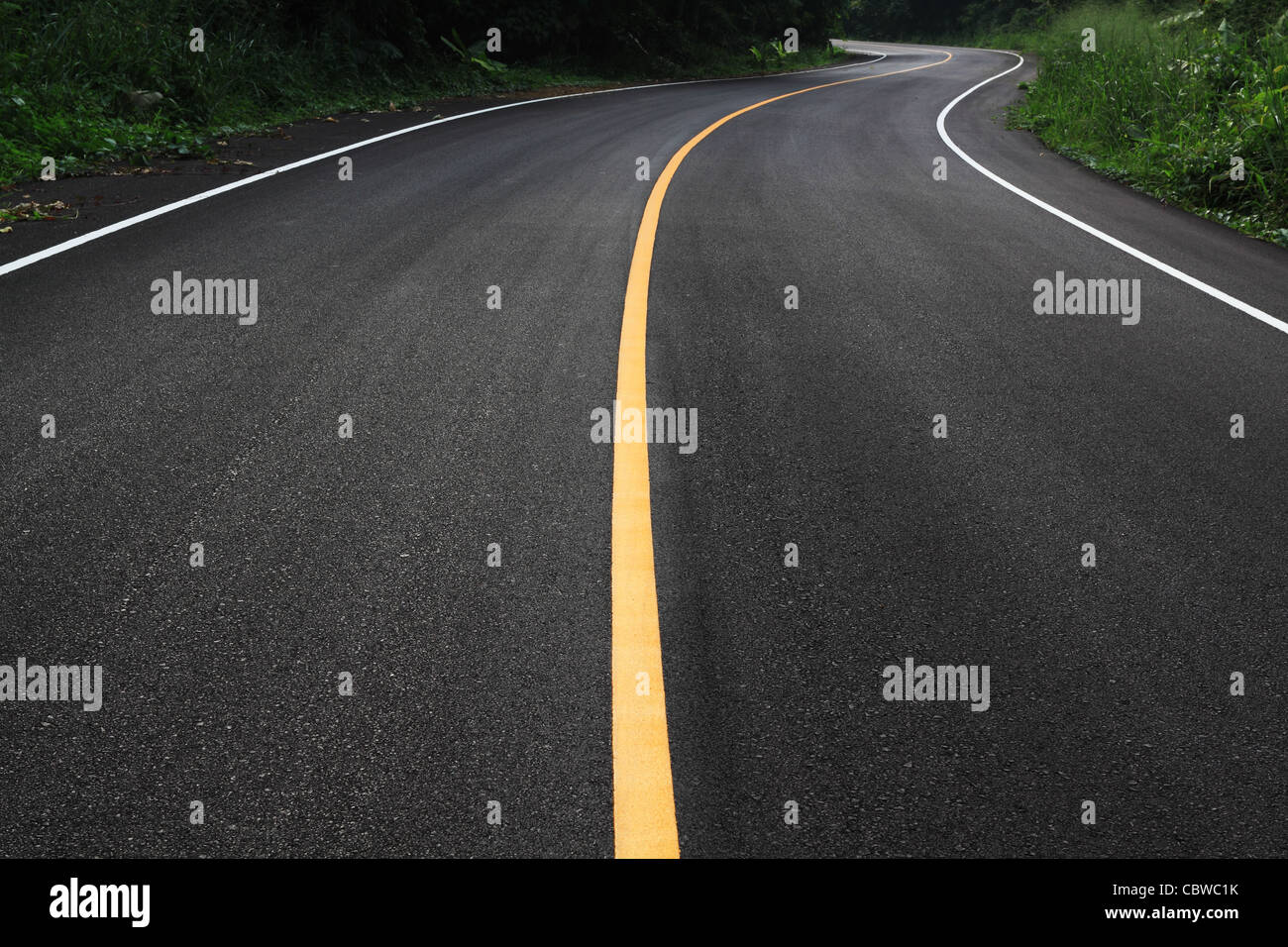 The Road Curves Up The Mountain Stock Photo Alamy