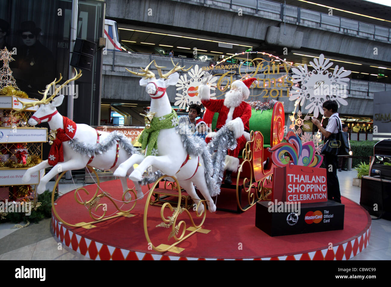 Christmas new year theme at Siam Paragon shopping mall in Bangkok Stock