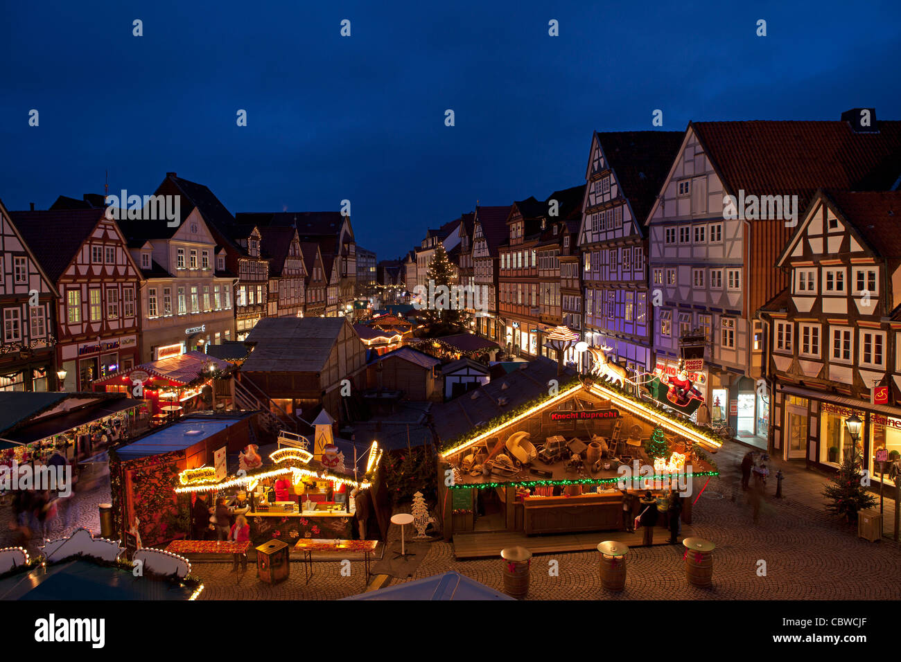 Christmas Market, Celle, Lower Saxony, Germany Stock Photo