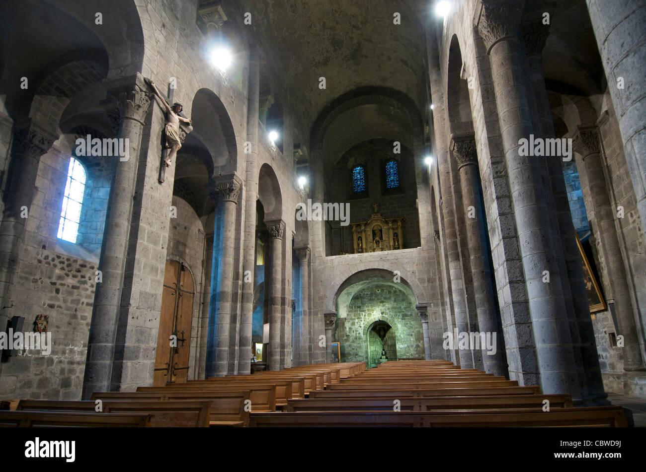 Romanesque church Notre-Dame d Orcival, Orcival, Puy de Dome, Auvergne