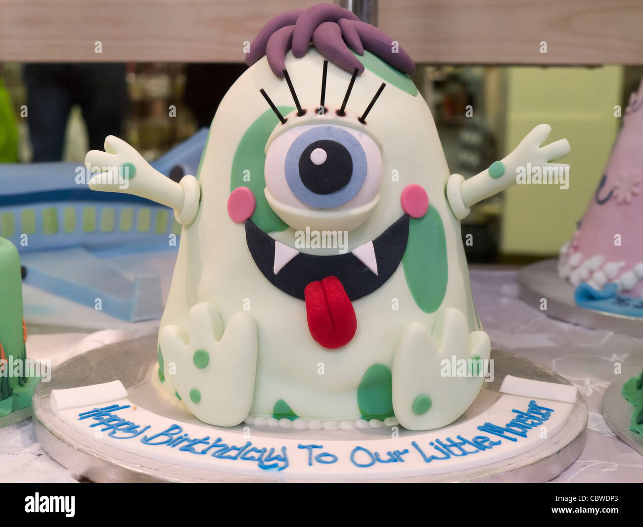 Imaginative Little Monster Birthday Cake, Oxford Covered Market Stock Photo Alamy