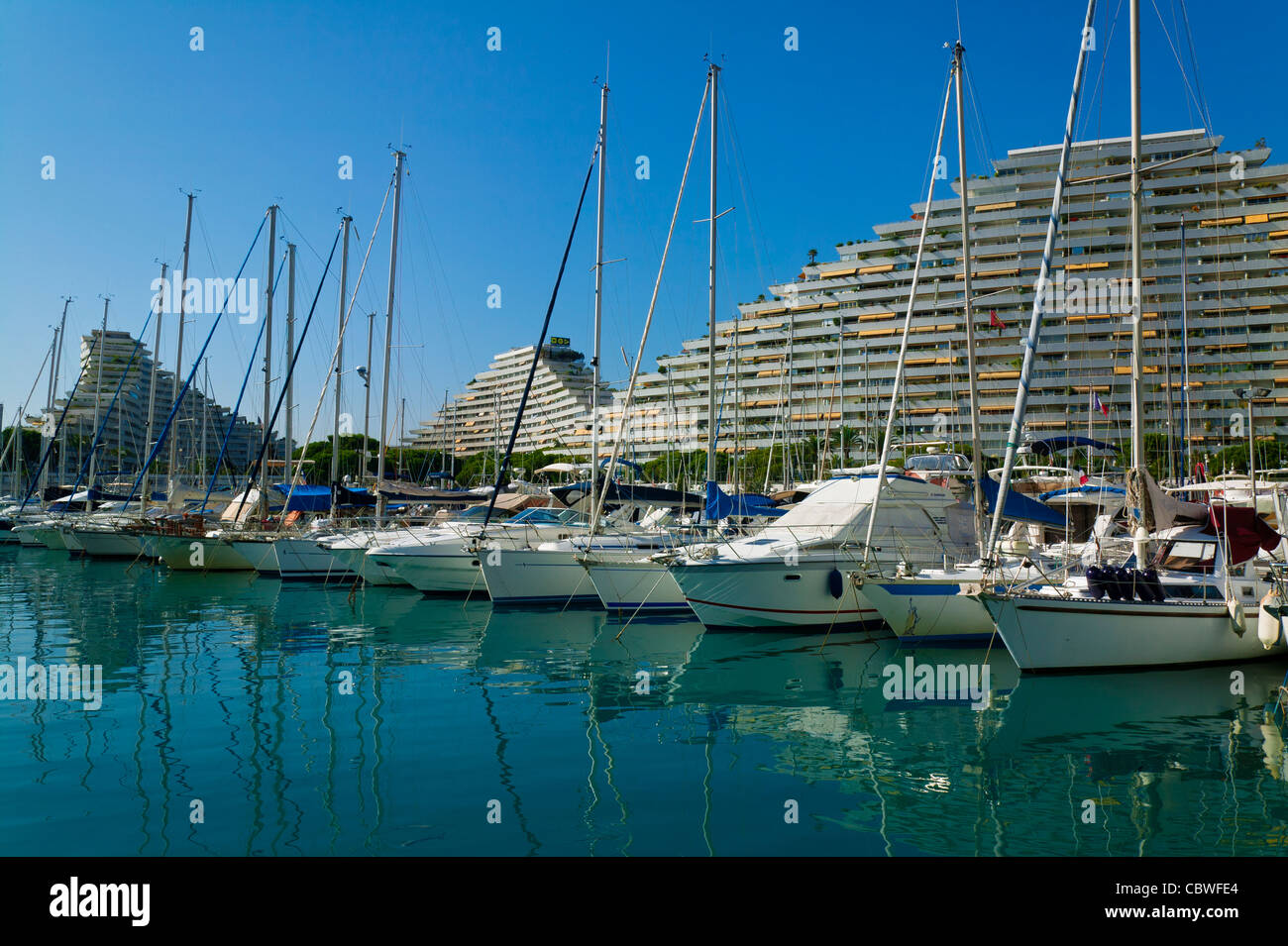 Marina Baie Des Anges, Vlilleneuve Loubet, French Riviera, France Stock