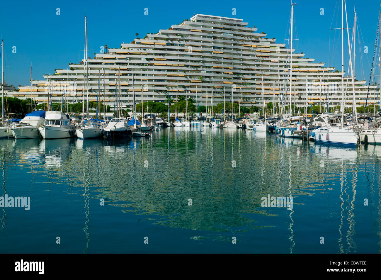 Marina Baie Des Anges, Vlilleneuve Loubet, French Riviera, France Stock