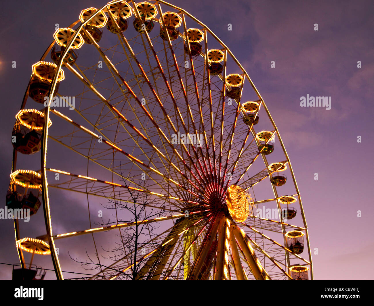 Ferris wheel at a fairground Stock Photo