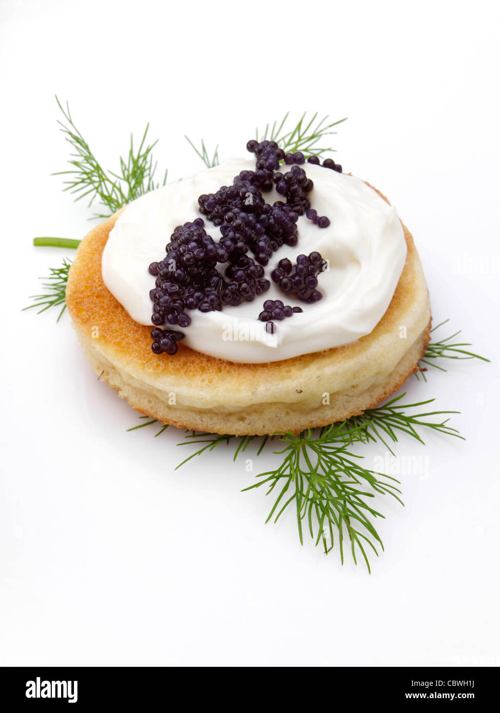 Blini salmon salmon roe sour hi-res stock photography and images - Alamy