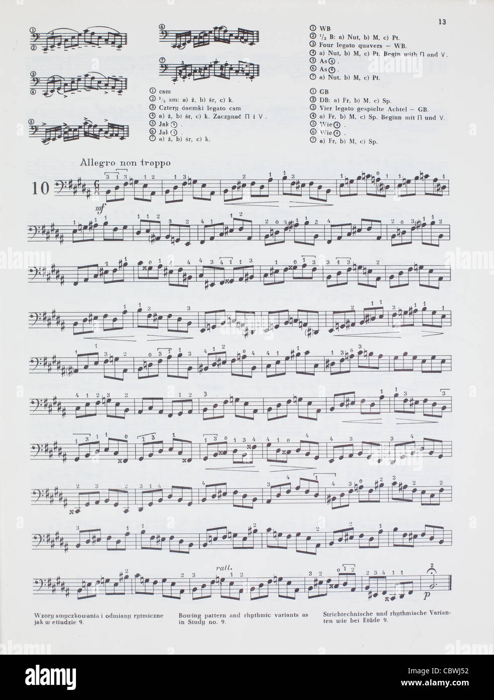 old music sheet isolated on white Stock Photo