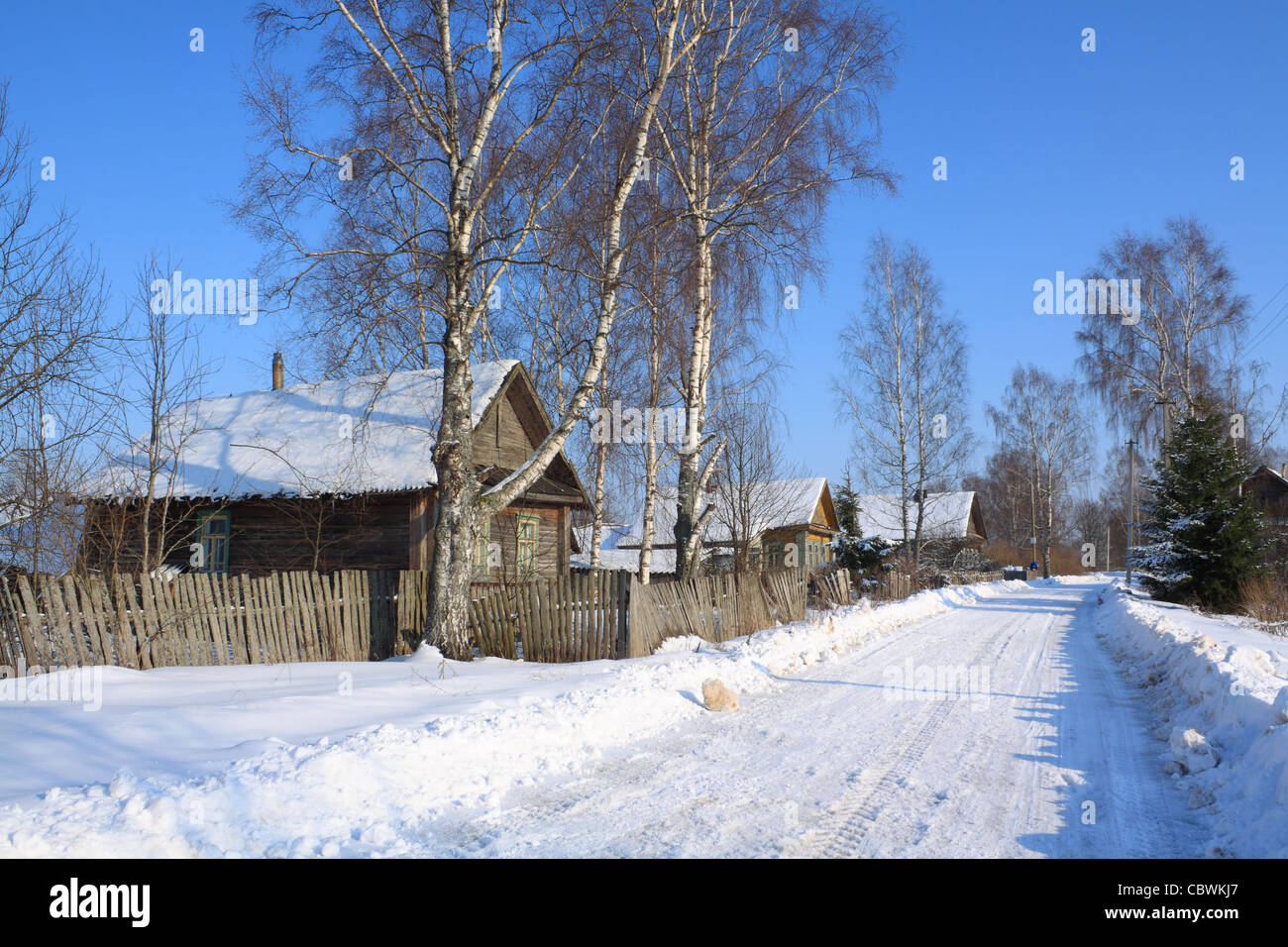 Road In Village Stock Photo - Alamy