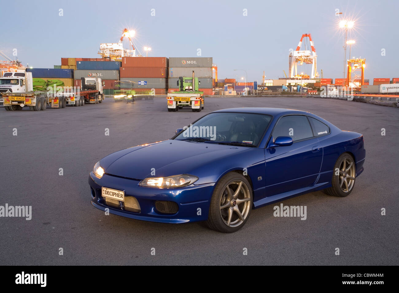 Modified and custom Nissan 200SX Japanese sports car. Stock Photo