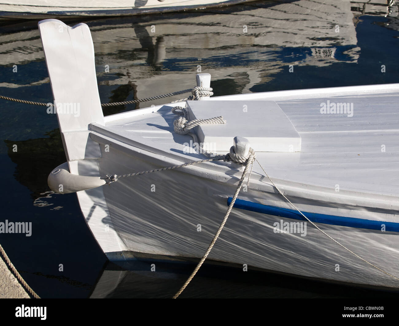 old wooden boat on the sea Stock Photo - Alamy