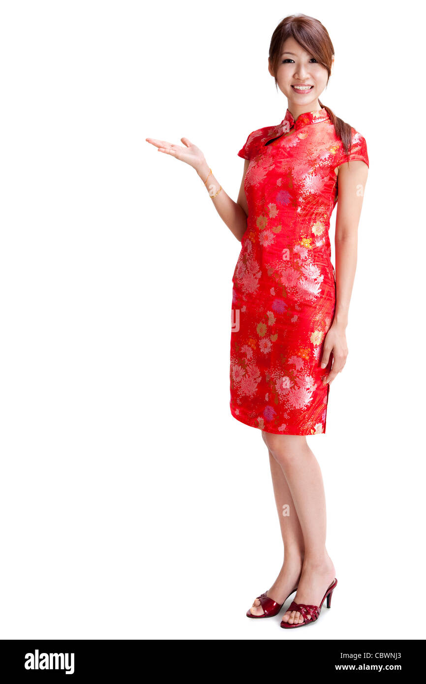 Chinese woman in red dress Cut Out Stock Images & Pictures - Alamy