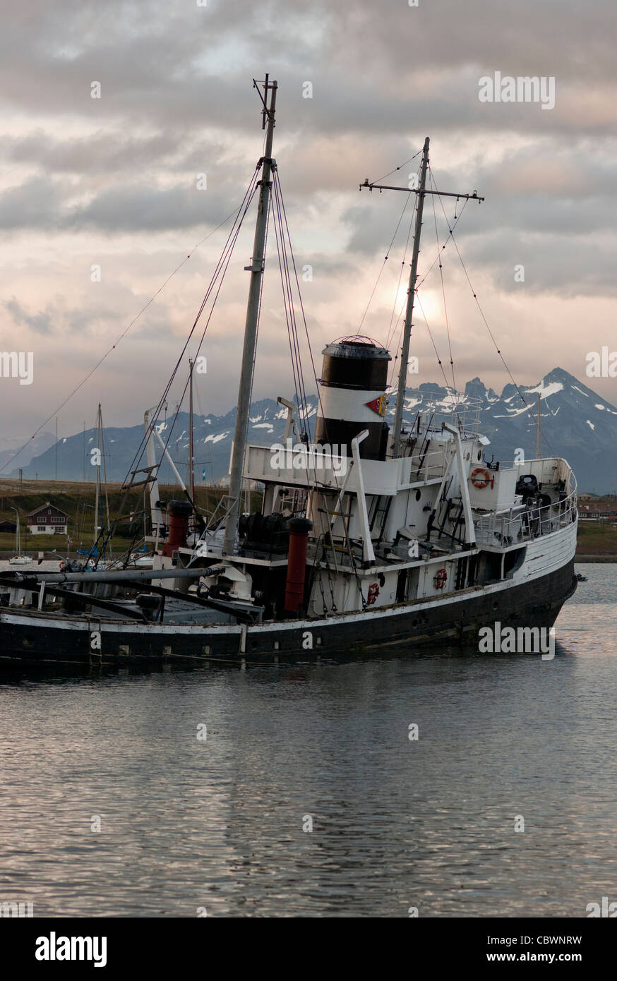 SHIP USHUAIA ARGENTINA Stock Photo