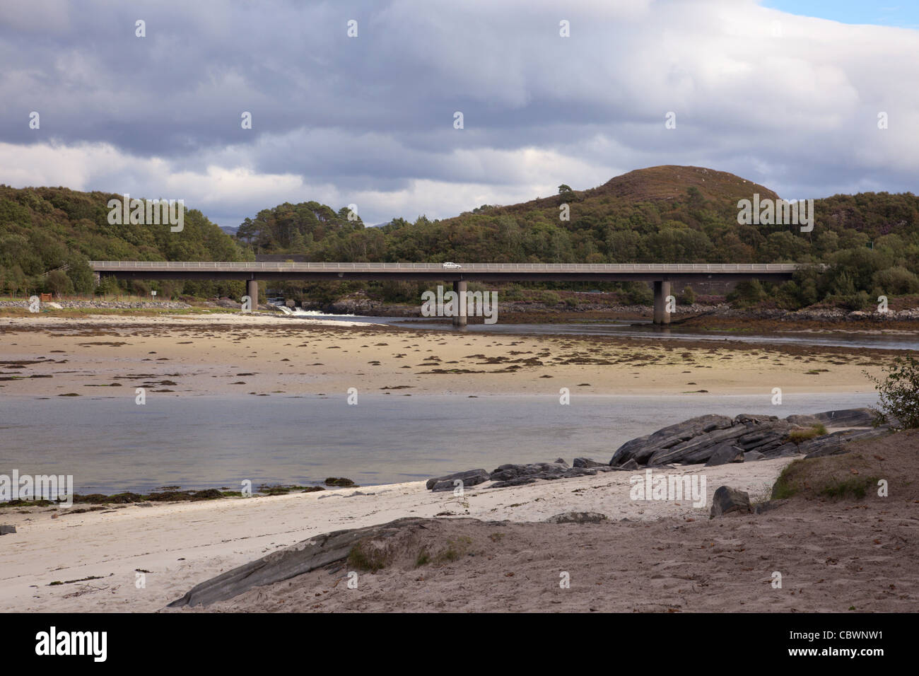 River Morar road bridge Inverness-shire Scotland Stock Photo