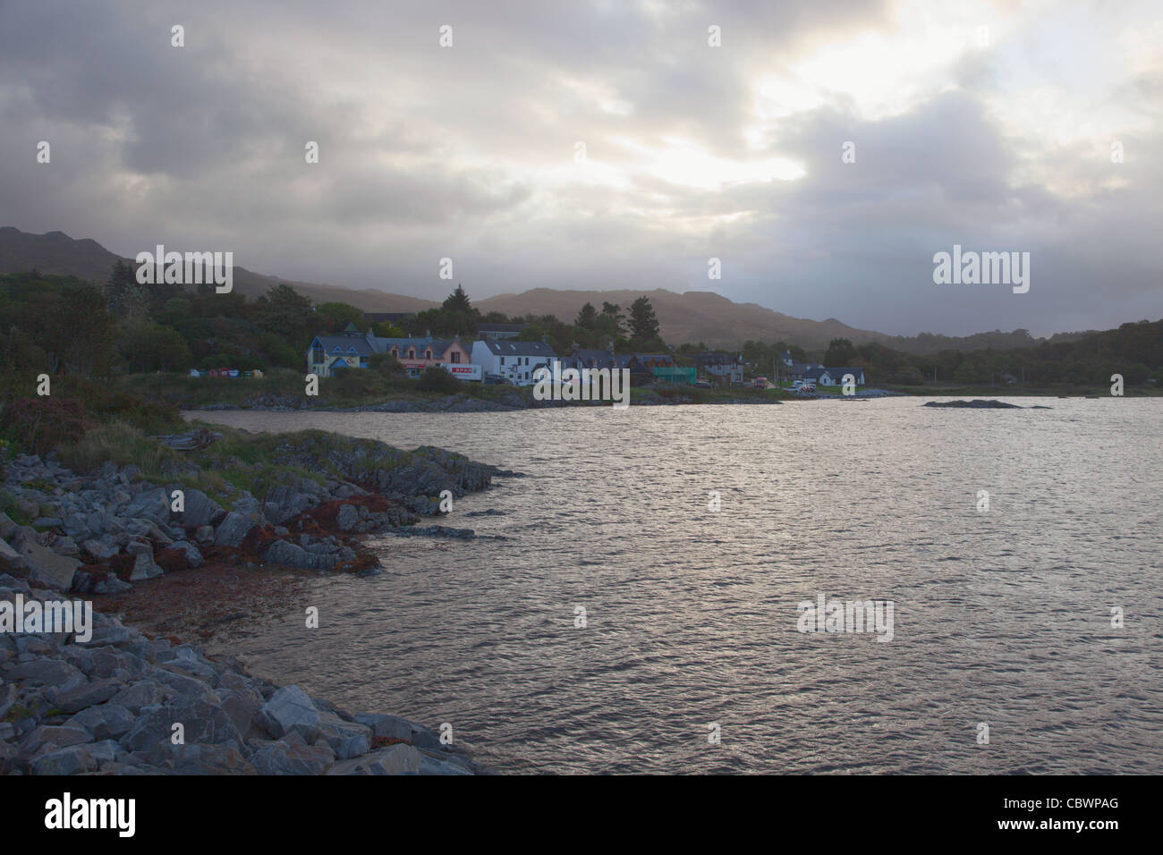 Arisaig shops Invernessshire Scotland Stock Photo Alamy