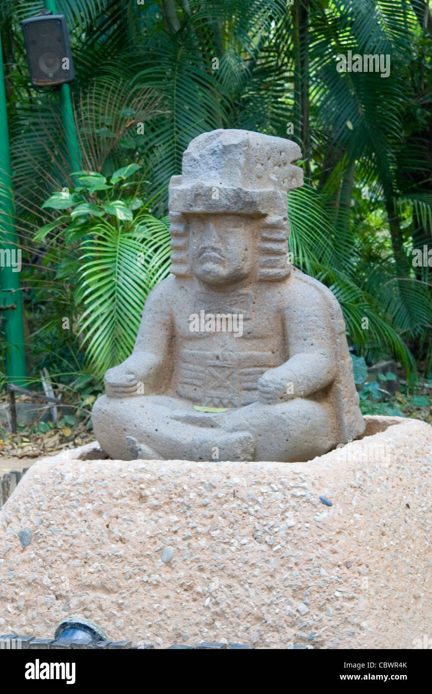 Olmec Sculpture, 900 BCE-400BCE, from La Venta  Ruin Site, at La Venta Museum and Sculpture Park, Villahermosa, Tabasco,  Mexico Stock Photo