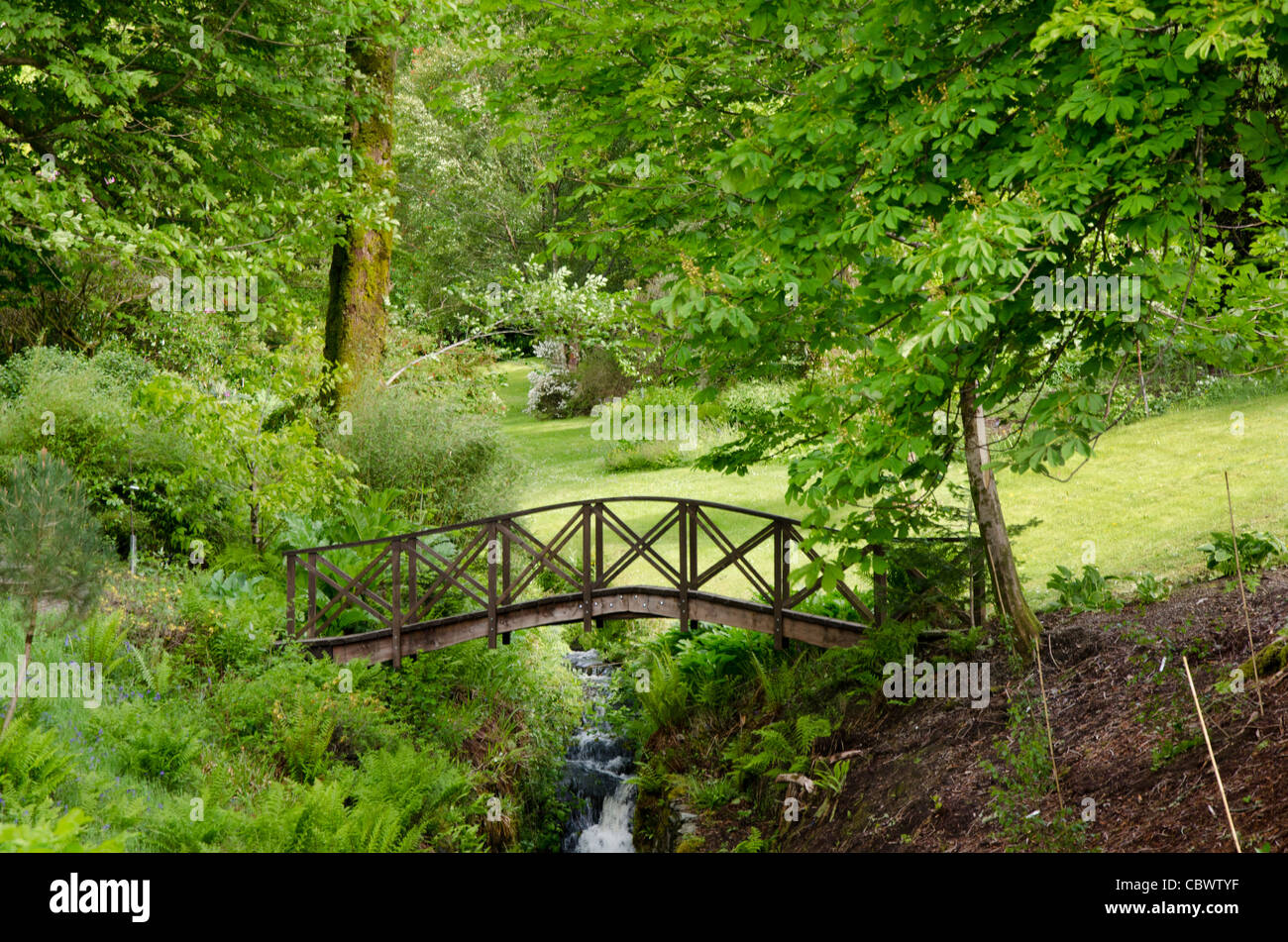 Scotland, Inner Hebrides, Isle of Skye. Armadale Castle Gardens. Garden ...