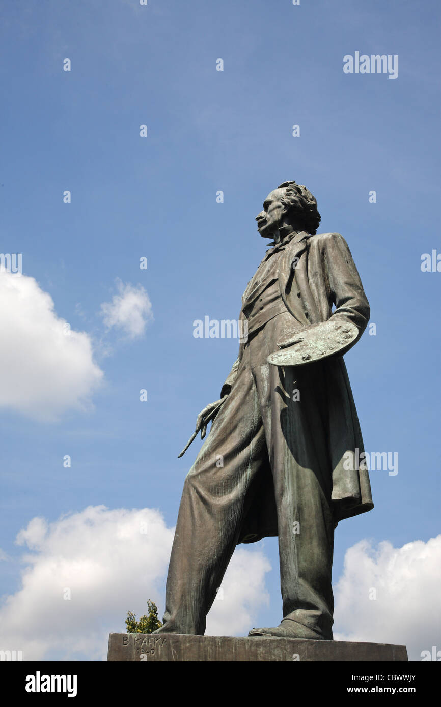 Josef Mánes statue, Prague, Czech Republic Stock Photo