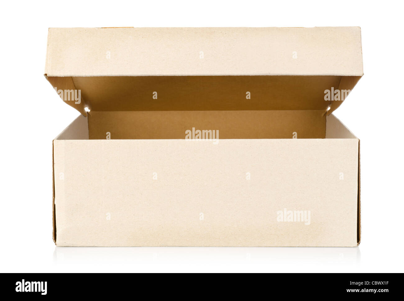 Cardboard box isolated on a white background Stock Photo - Alamy