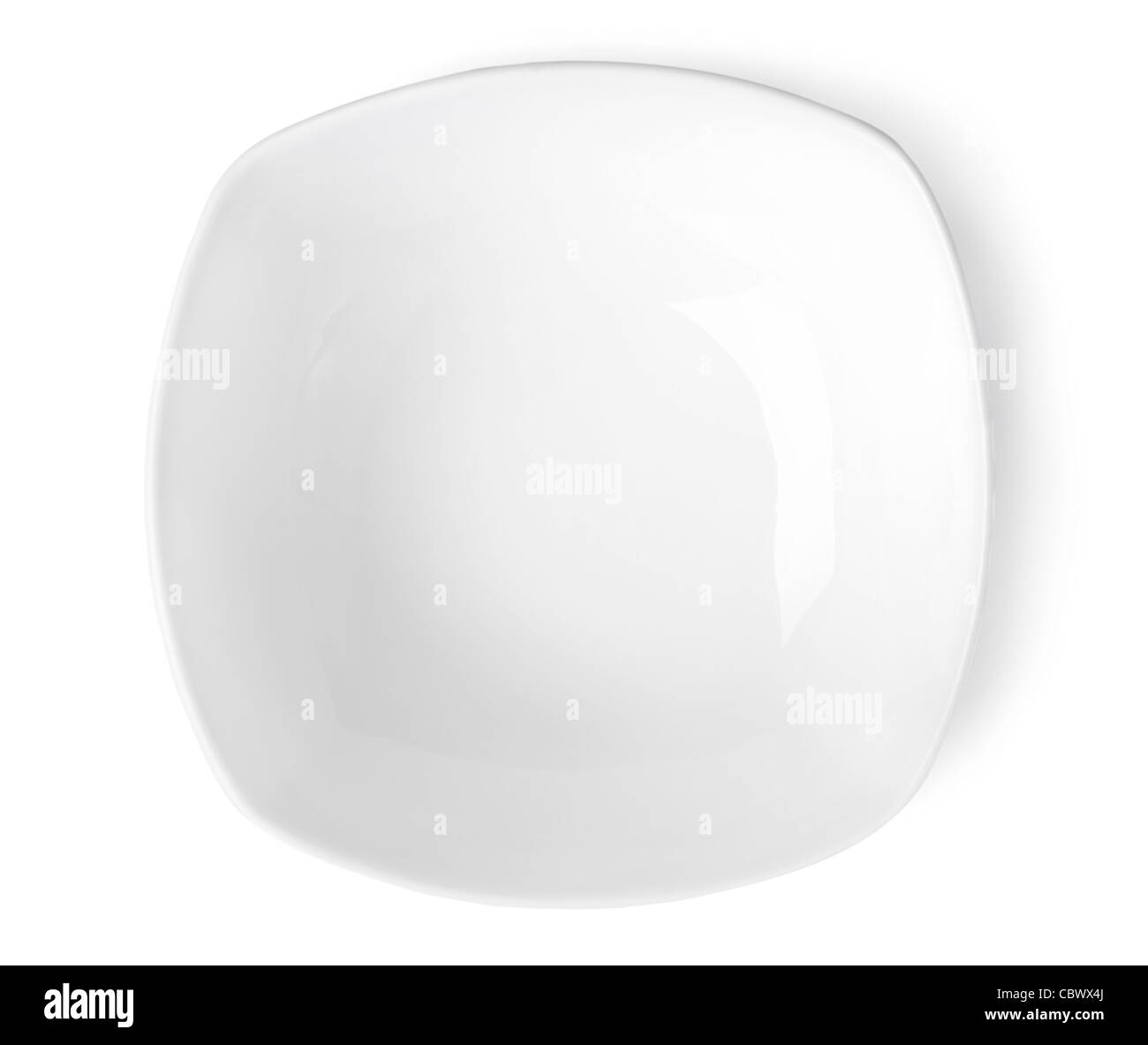 Empty plate isolated on a white background Stock Photo - Alamy
